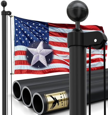 IIOPE 30ft flag pole kit for exterior setup and sturdy outdoor display.