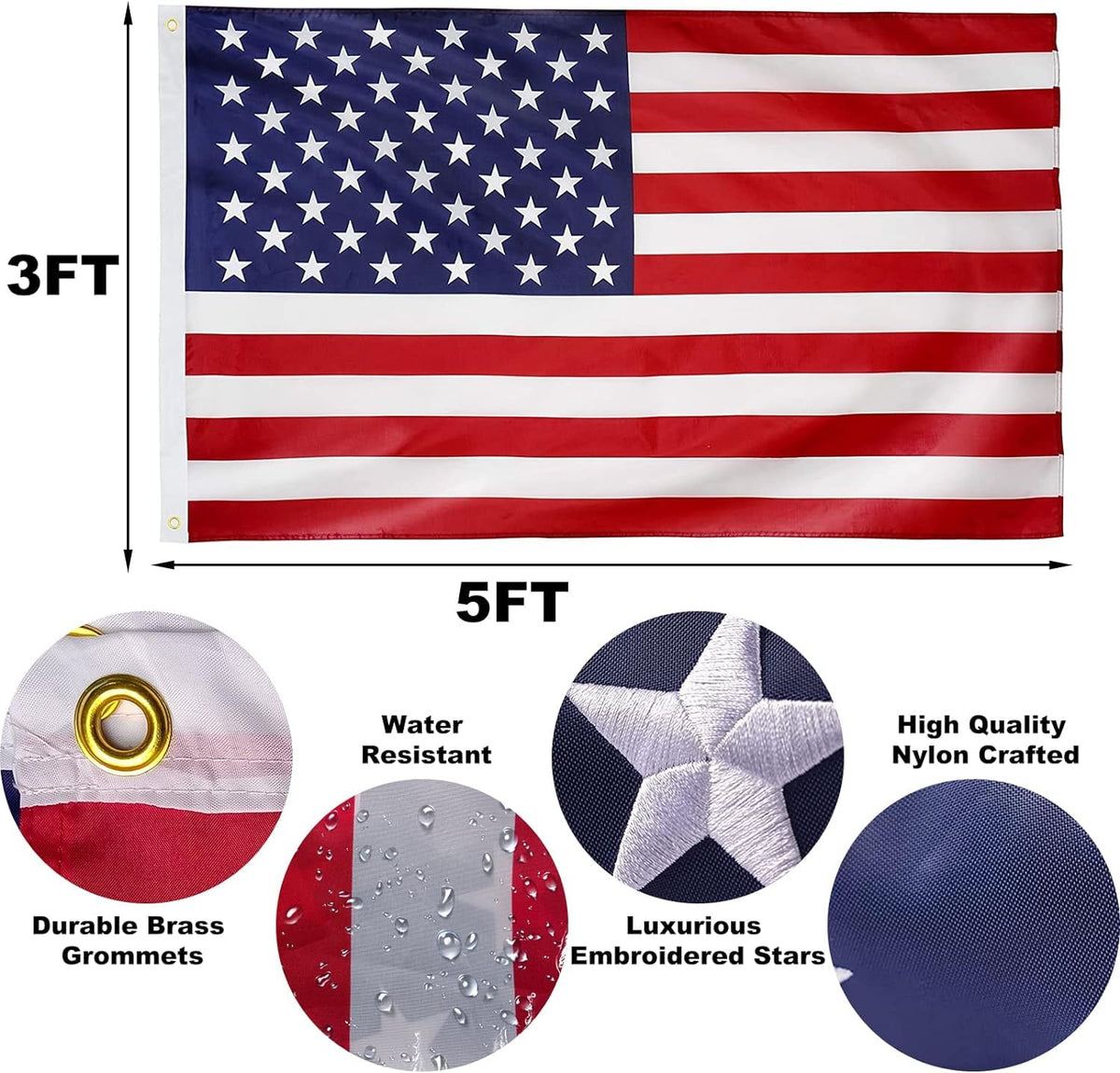 IIOPE flag pole demonstrates two-flag capability for versatile patriotic displays