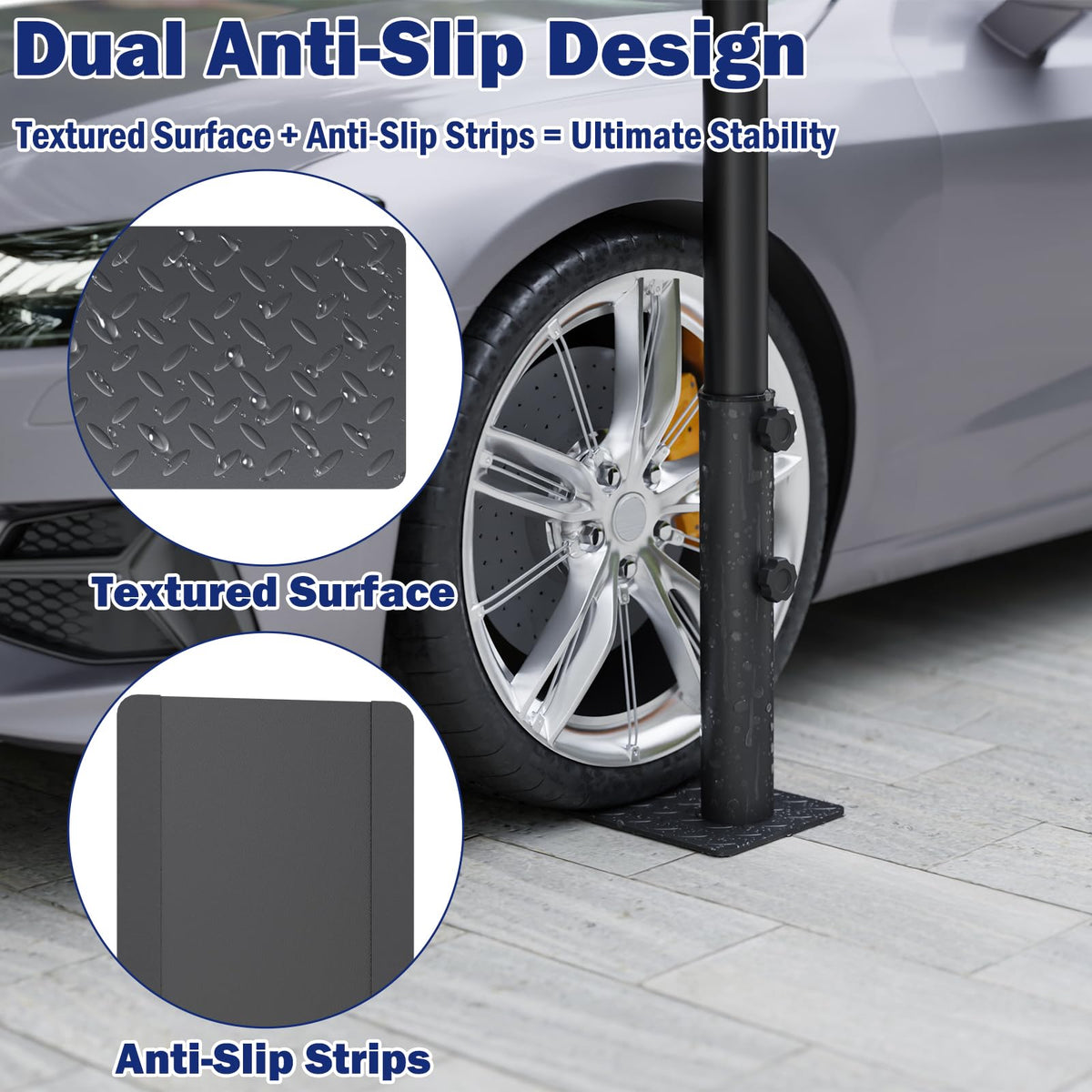 IIOPE tire mount with extended sleeve for up to 2-3/8 inch poles.