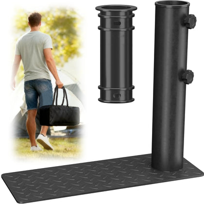 IIOPE heavy-duty tire mount base under the tire for stable flag display.