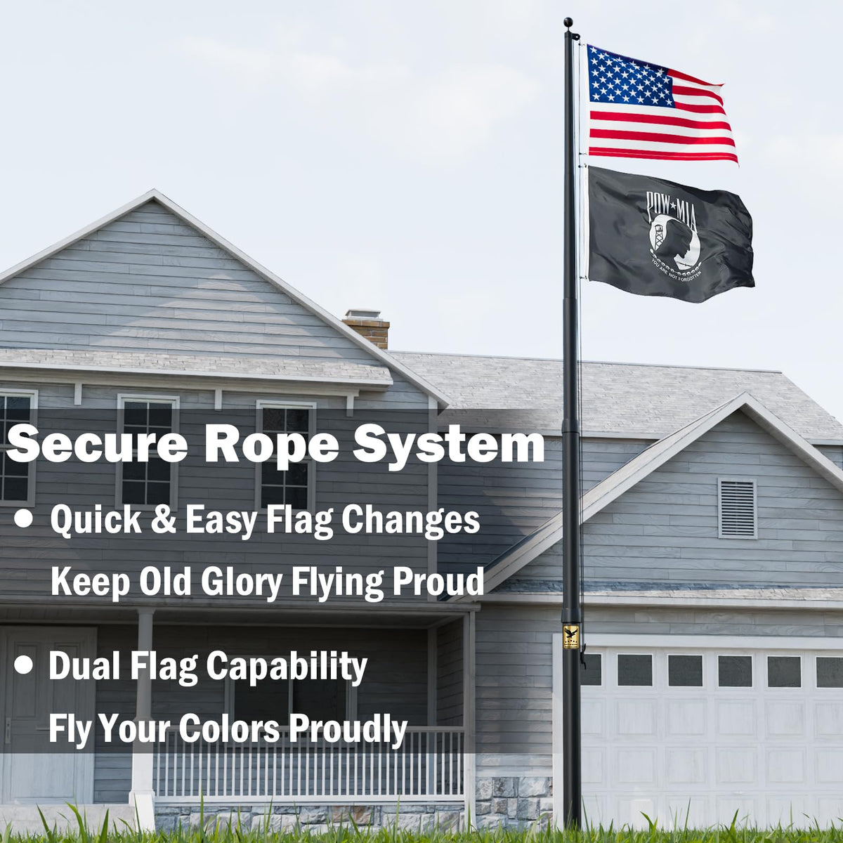 IIOPE patriotic gift set includes embroidered USA flag and complete hardware.