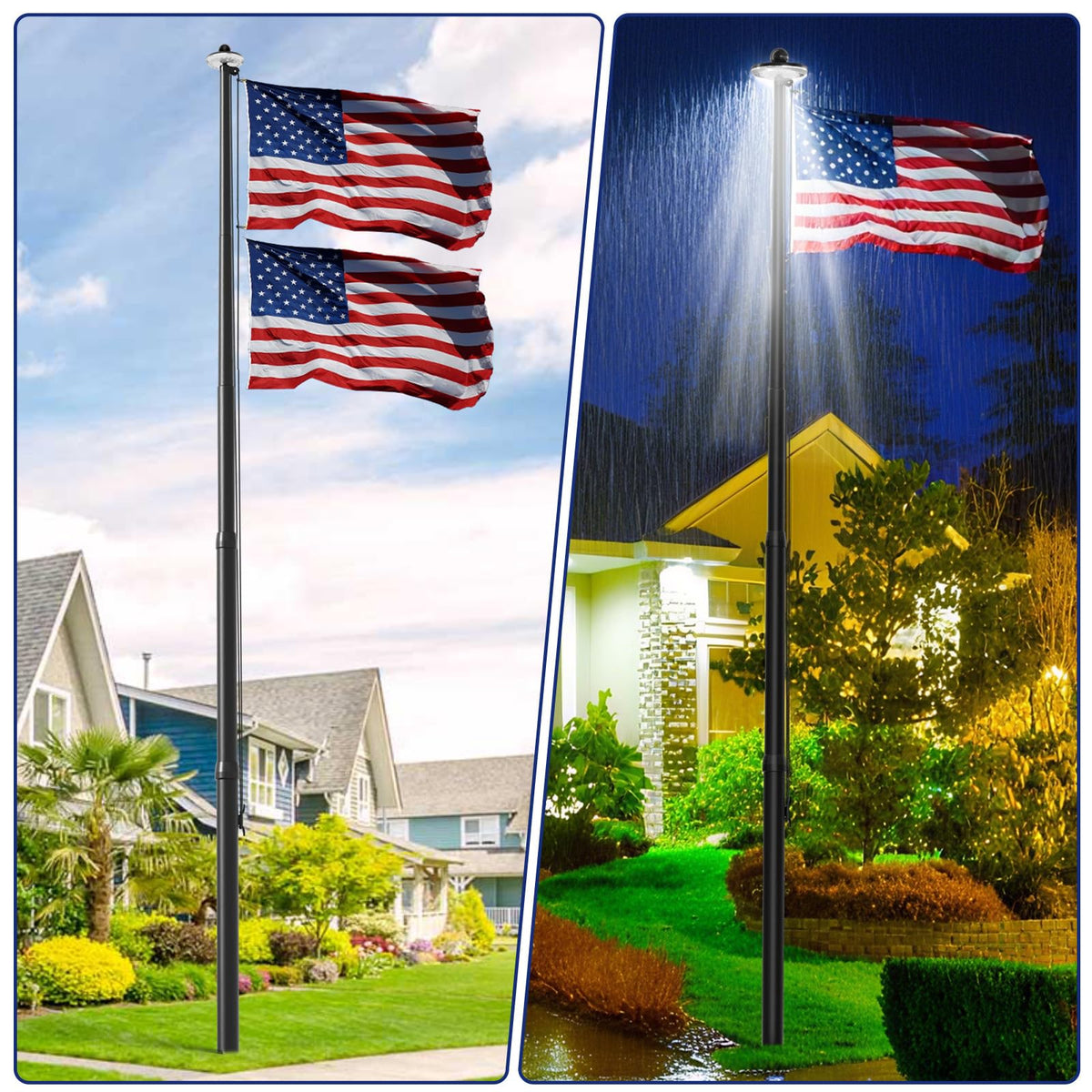IIOPE USA nylon flag 5x3ft for vivid patriotic display