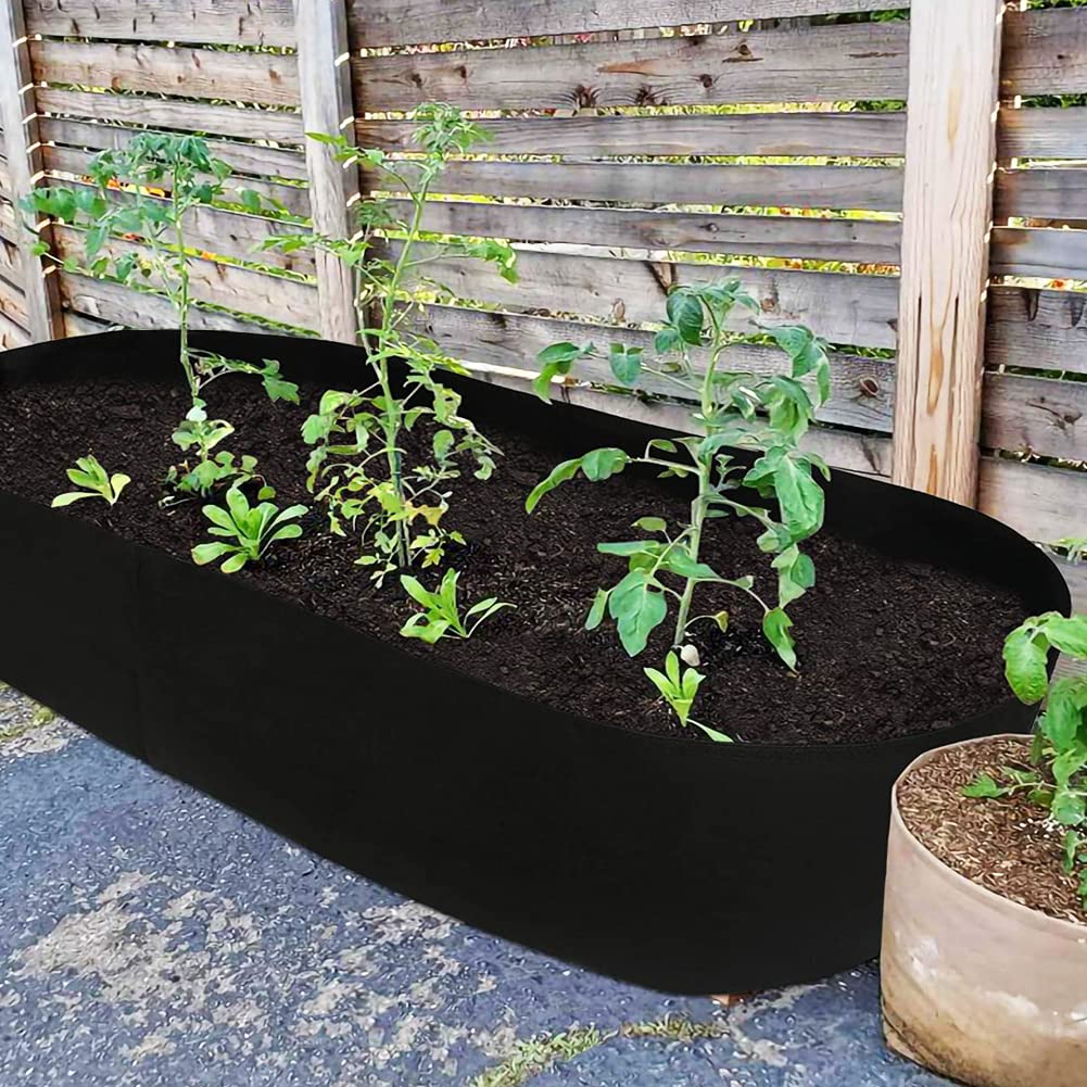 ikanboo fabric bed side angle shows sturdy construction for reliable herb growth