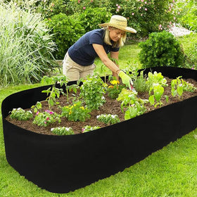 ikanboo garden bed in use with herbs offers a neat growing area