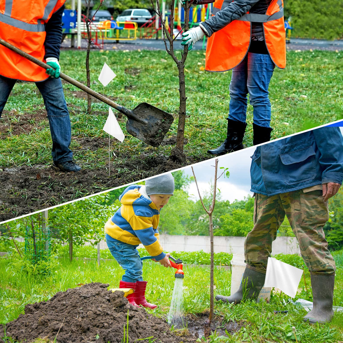 IKAYAS sturdy flag stakes ensure flags stay upright during outdoor use