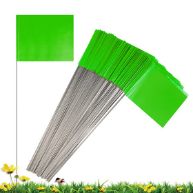 IKAYAS green yard marking flags 4x5x15 inch for clear lawn boundaries