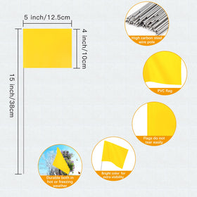 IKAYAS PVC yard marker flags are durable and reusable for lawn marking tasks.