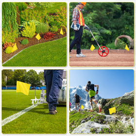 IKAYAS yard flags withstand outdoor use while remaining easy to write on.