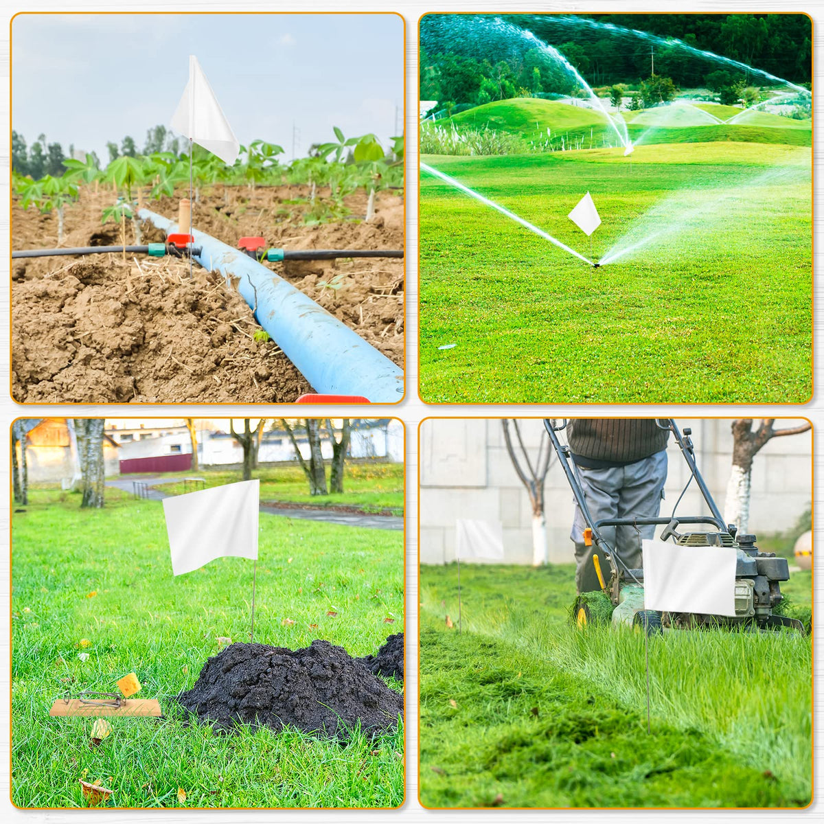 IKAYAS reusable yard flags stay highly visible for landscaping plans