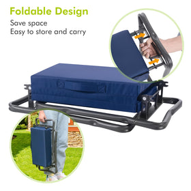 ikkle heavy-duty garden kneeler converts to bench for seating breaks