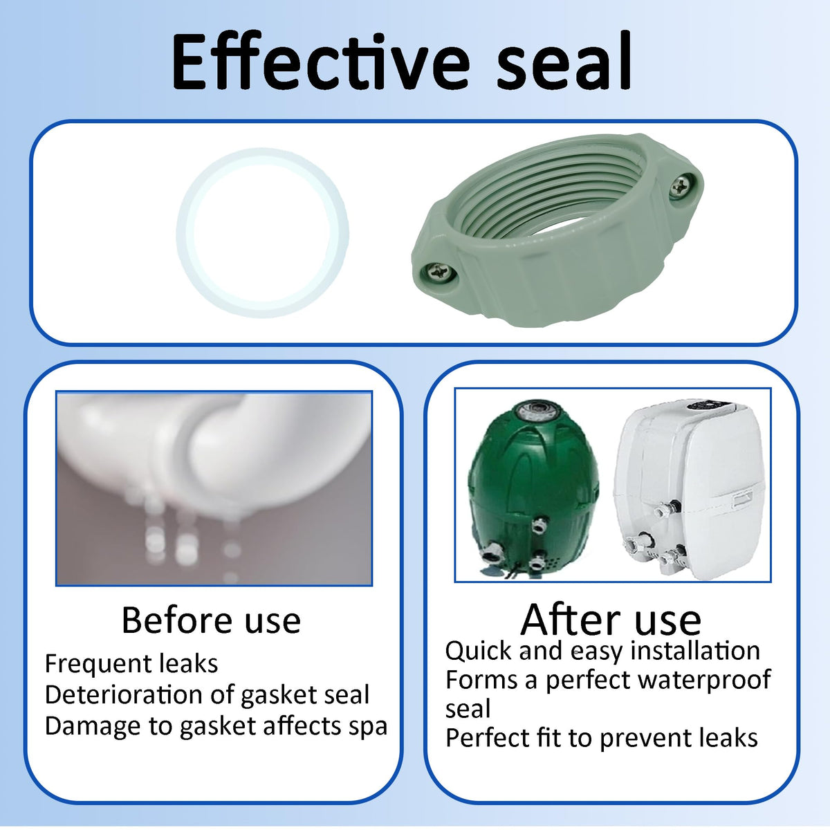 IKSI airjet pump ends fit cleanly for smooth maintenance.