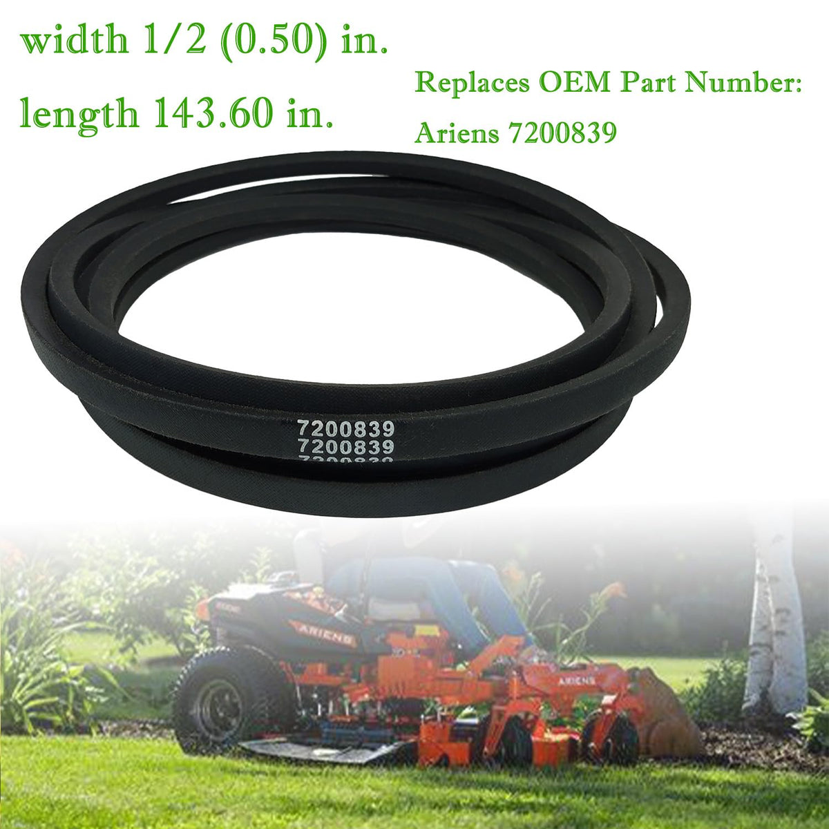IKSI 7200839 OEM replacement belt ensures easy maintenance and trustworthy fit