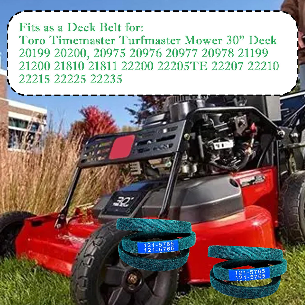 IKSI wrapped-molded drive belt for 30-1 inch decks; built for longevity