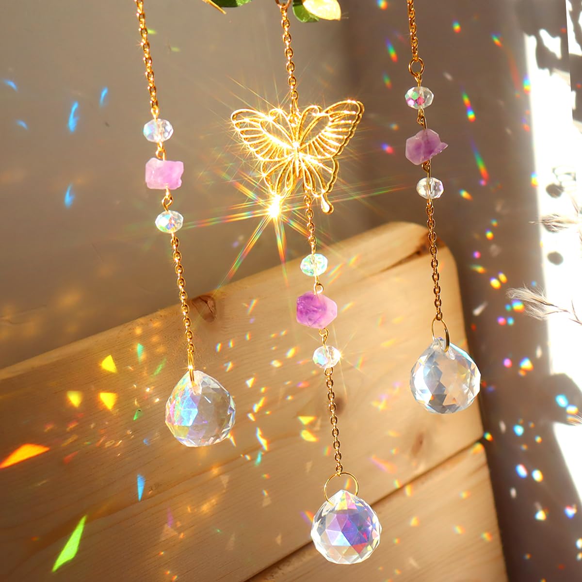 ilclviz Clear K9 Crystal Prism refracts light into vivid color displays