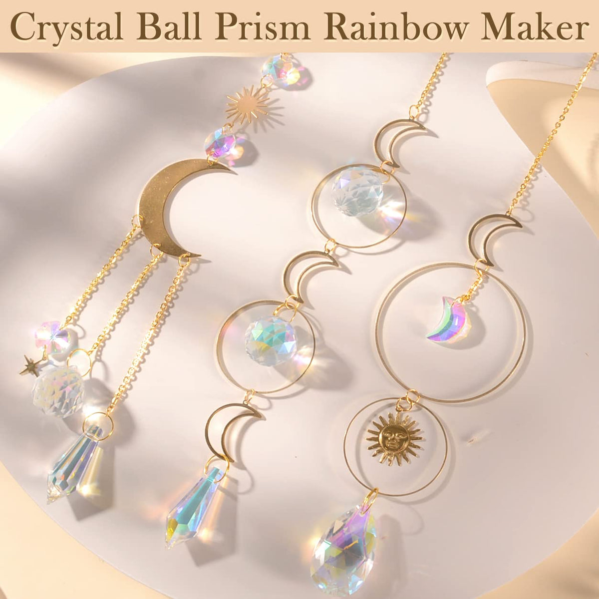 ilclviz suncatcher crystal balls create rainbow reflections
