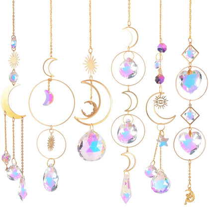 ilclviz suncatcher crystal hanging prisms cast colorful light indoors