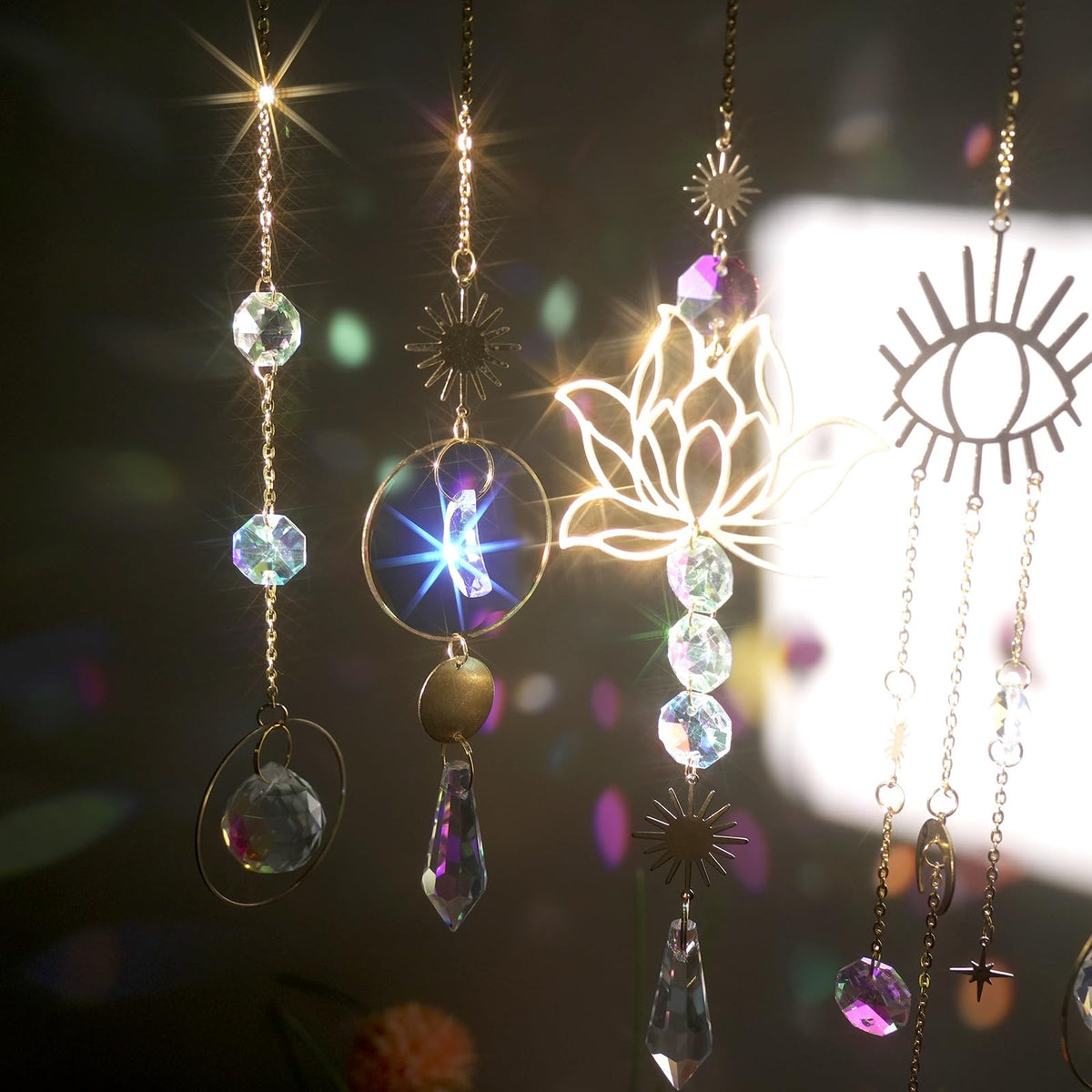 ilclviz rainbow light show suncatcher in direct sun