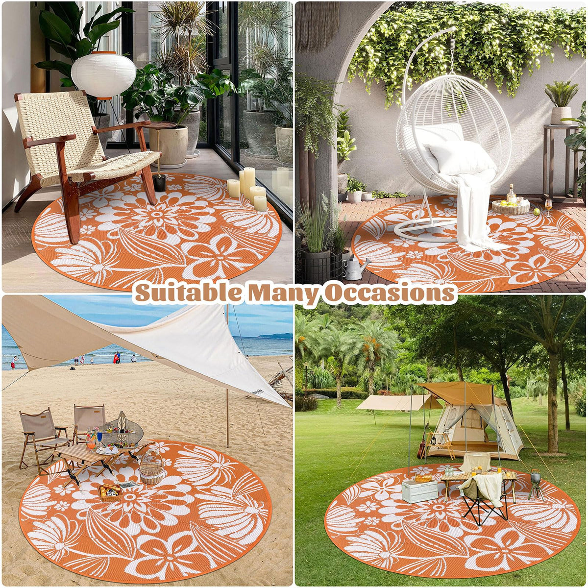 Ileading heat-treated edge durable outdoor rug designed for long-lasting performance.