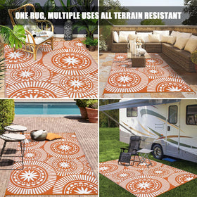 Ileading outdoor-use rug ideal for decks, pools, beaches
