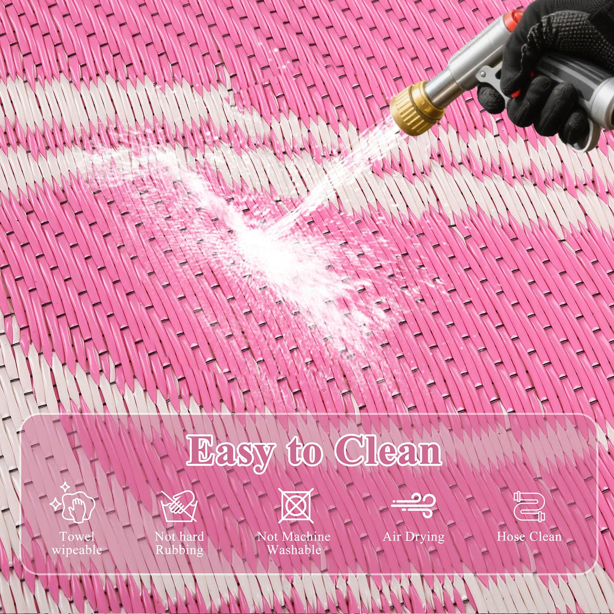 Ileading round rug dries quickly and resists dust for hassle-free maintenance.