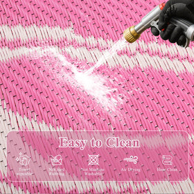 Ileading round rug dries quickly and resists dust for hassle-free maintenance.