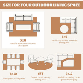 Ileading orange rug UV protected to resist fading under sun
