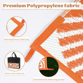 Ileading outdoor rug with UV protection, fade-resistant in bright sun.