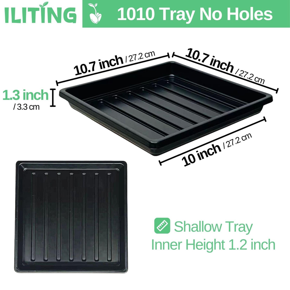 ILITING 1010 seedling tray - with holes - drainage option for healthy root development.