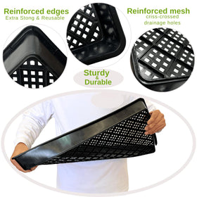 ILITING 1020 mesh tray reinforced edges, durable design under heavy soil.