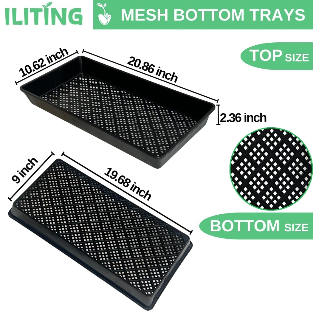 ILITING 1020 mesh tray side view highlights reinforced edges for sturdy handling