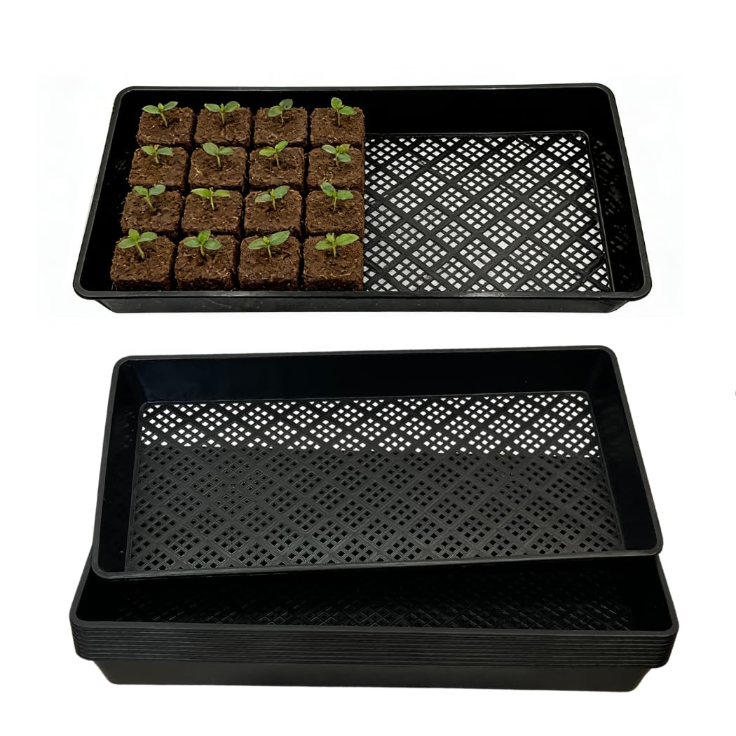 ILITING 1020 mesh tray top view, sturdy frame for seedling support.