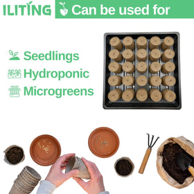 ILITING tray supporting nine 3.5-inch pots for versatile seedling setups.