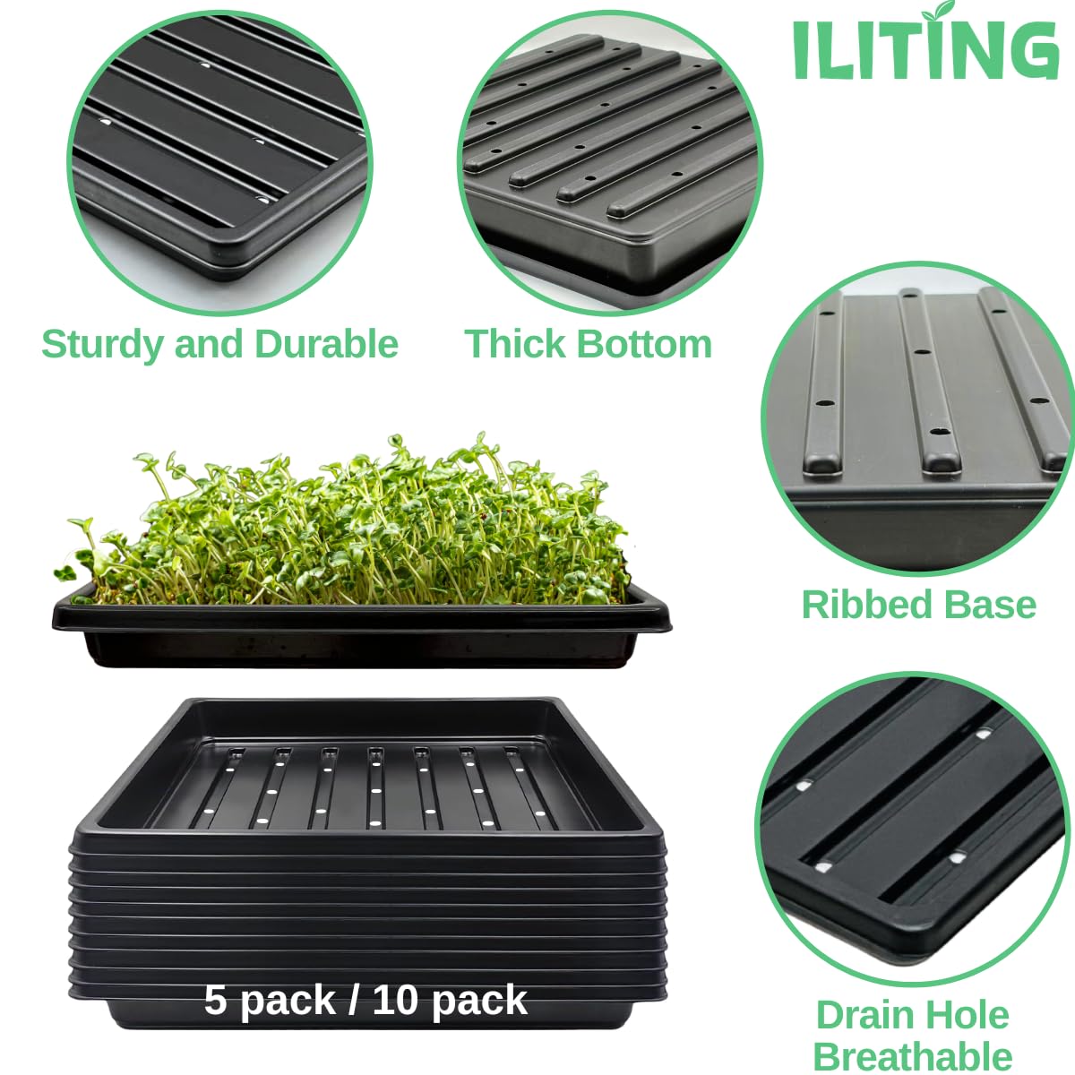 ILITING tray stacked neatly to save space during storage.