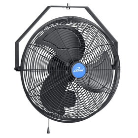 iLiving 14-inch wall-mounted fan front view for outdoor cooling efficiency