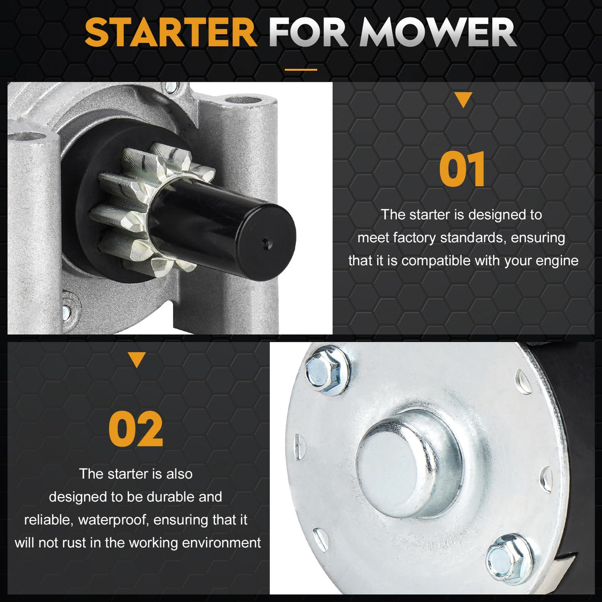 ILONPA SAB0157 starter installation step image illustrating easy DIY fit