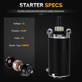 ILONPA SAB0157 starter label inspection showing compatible part numbers and specs