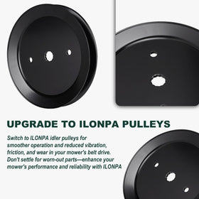 ILONPA 197473 spindle pulley showing Ariens compatibility for reliable mower performance.