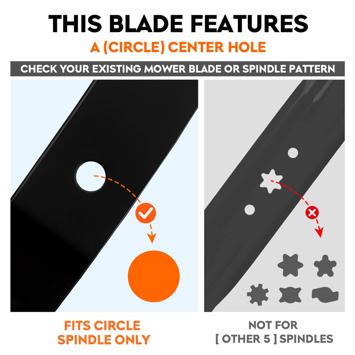 ILONPA 42in notched blade for Ariens 04265400 installation and secure mounting.