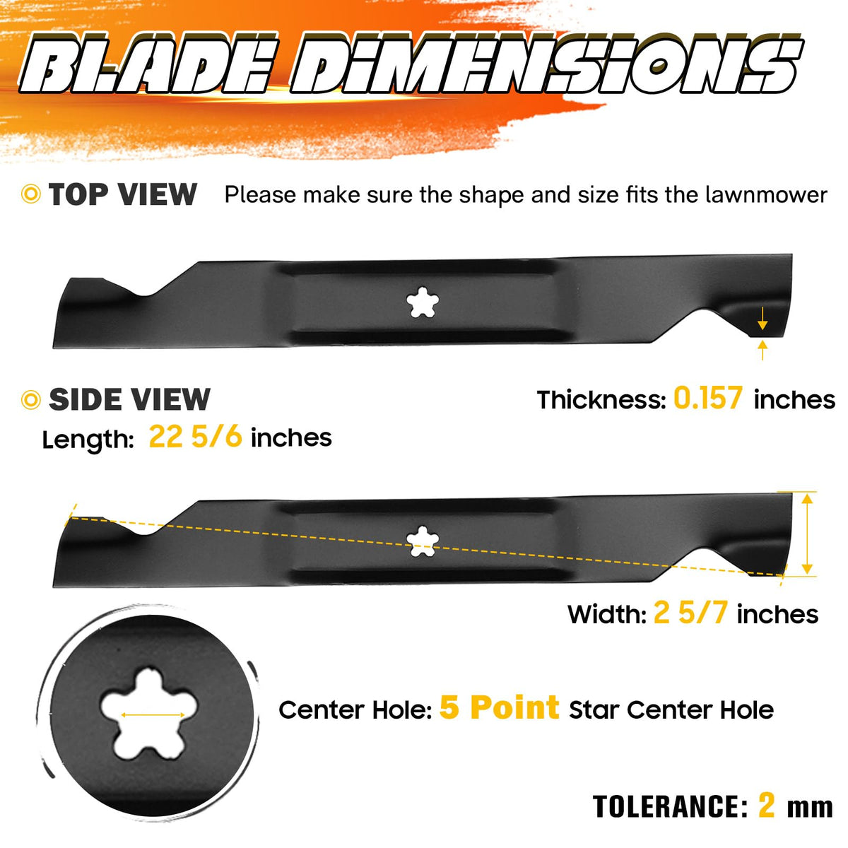 ILONPA 46-inch mower blade for Ariens A20K46YT, precise cutting and longevity.