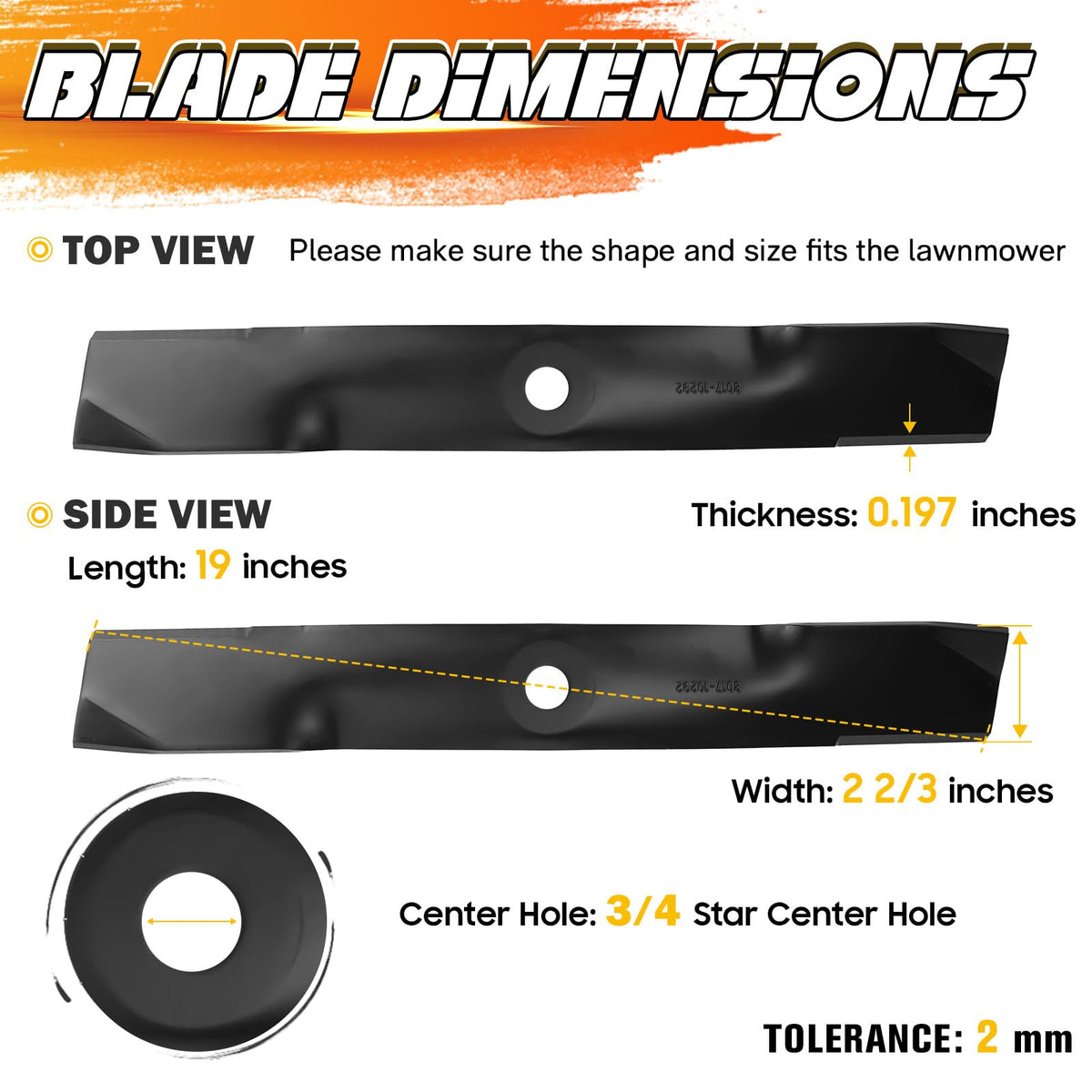 ILONPA 5mm thick blades resist wear for longer life.