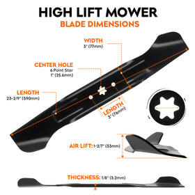 ILONPA 942-04244A blade pack includes two high-lift blades