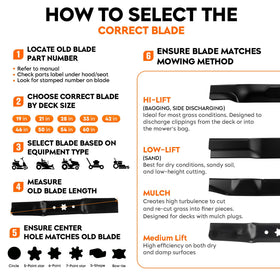 ILONPA 942-04308-6-star blades for MTD 42-deck deliver reliable mulching performance