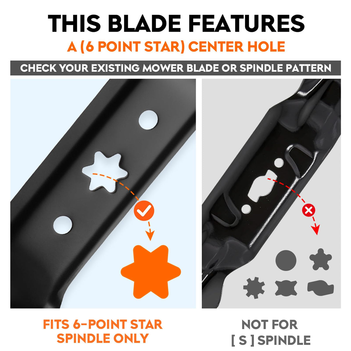 ILONPA 942-05052A blades for Cub Cadet 50in deck ready to replace worn blades