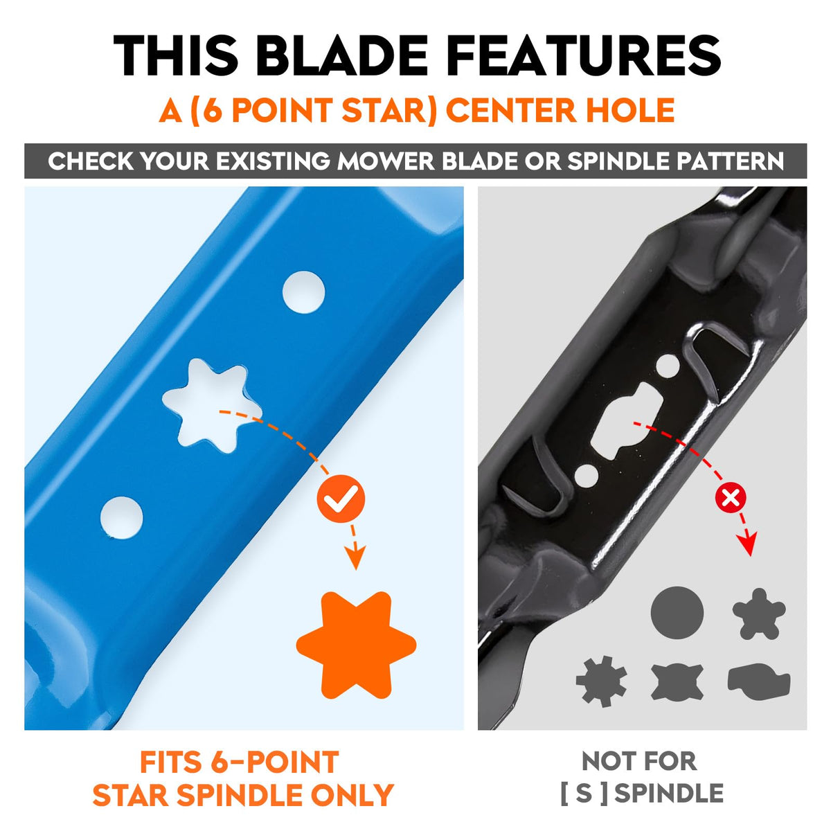 ILONPA Cub Cadet ZT1/ZT2 54-deck blades closeup showing precise fit