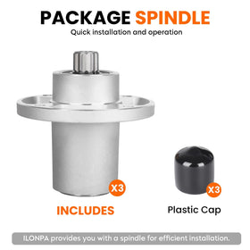 ILONPA deck compatibility spindle for Hustler Raptor SD 36-60 deck sizes