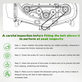 ILONPA easy-install deck belt for quick replacement