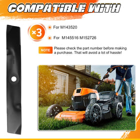 ILONPA EZTrak 54-inch blades provide consistent lift for smooth finish.