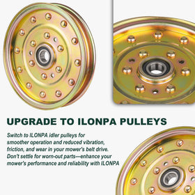 ILONPA 2-pack replacement pulley compatible with 1-633109 and 116-4667 models.