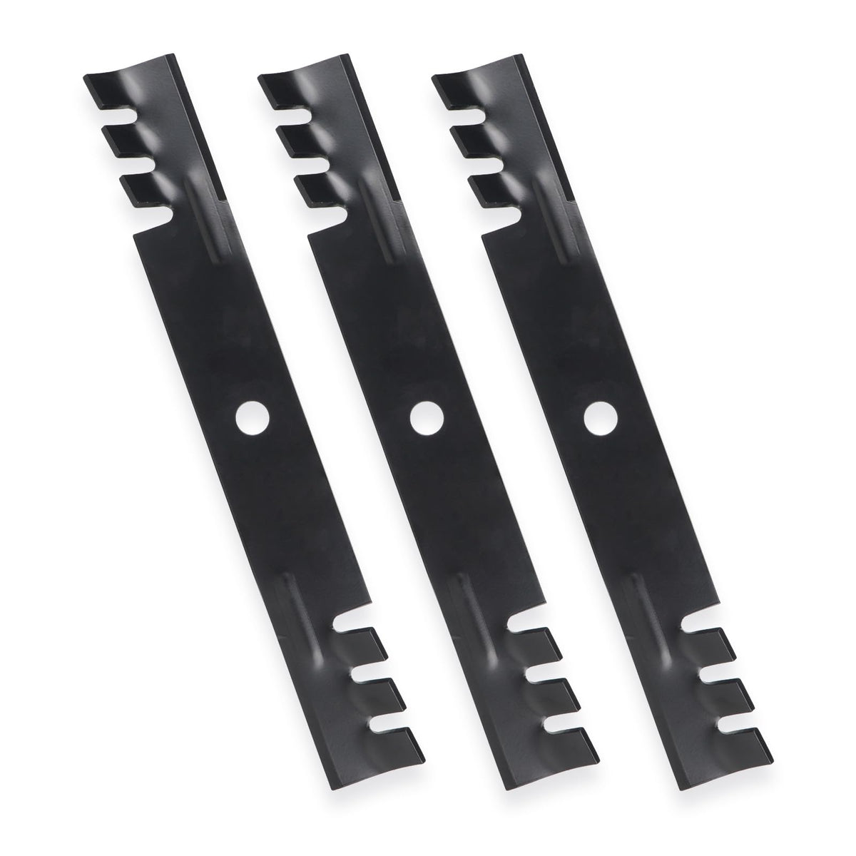 Ilonpa GY20569 54-inch high-lift toothed blades for robust lawn cutting.