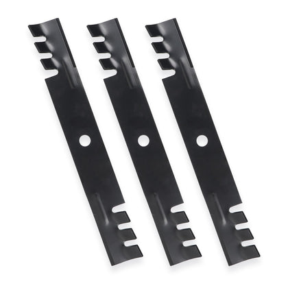 Ilonpa GY20569 54-inch high-lift toothed blades for robust lawn cutting.